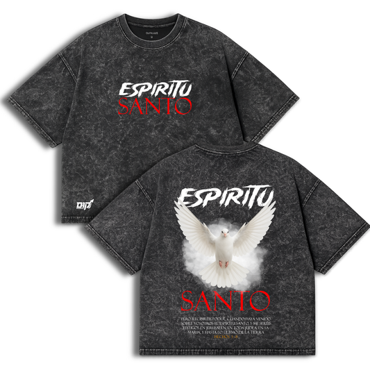 Polera Acid Wash Nuevo Testamento: Hechos 1:8