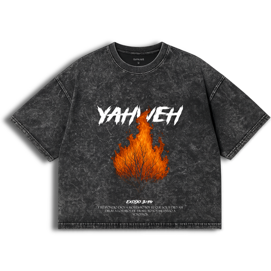Polera Acid Wash Antiguo Testamento: Exodo 3:14