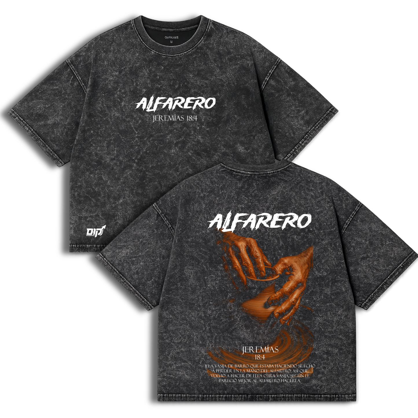 Polera Acid Wash Antiguo Testamento : Jeremias 18:4