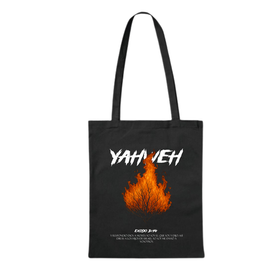 BOLSA ALGODON NEGRA - DISEÑO YAHWEH