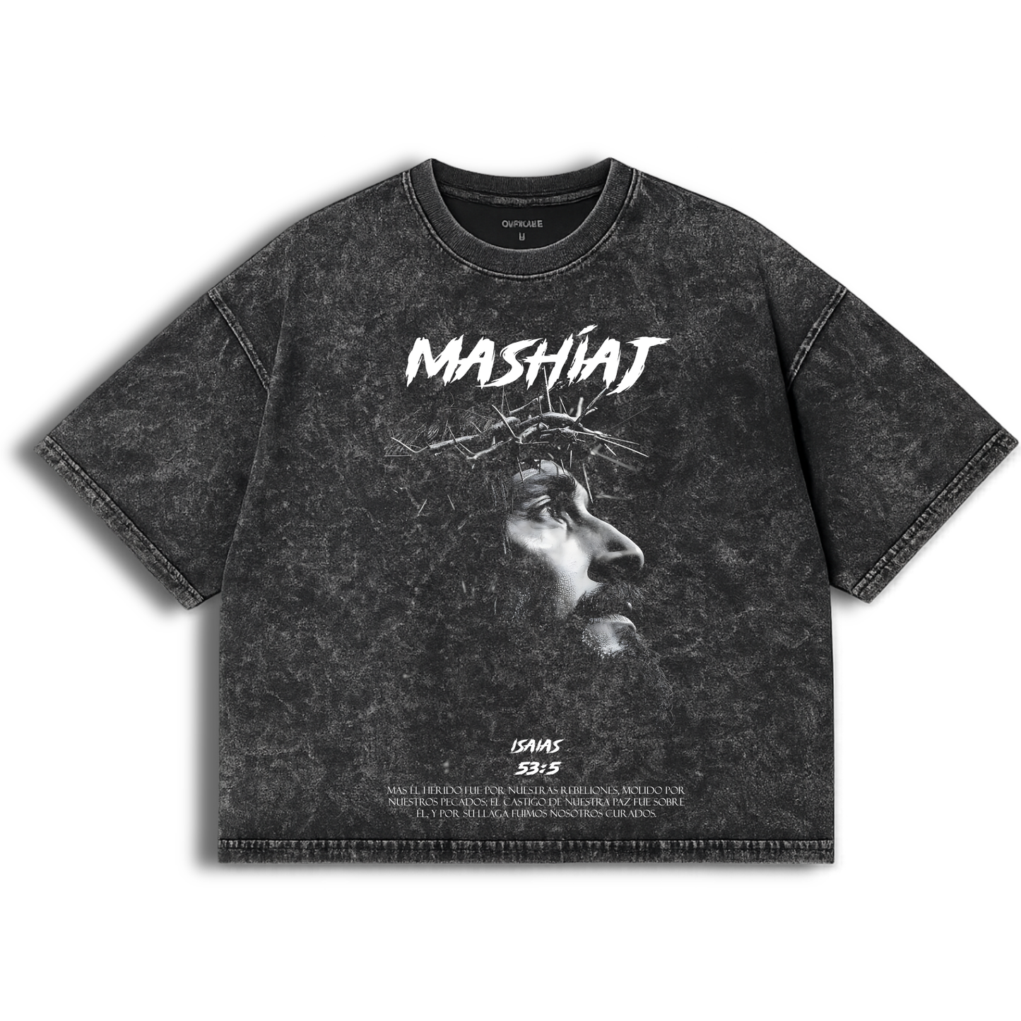 Polera Acid Wash Antiguo testamento: Isaias 53:5
