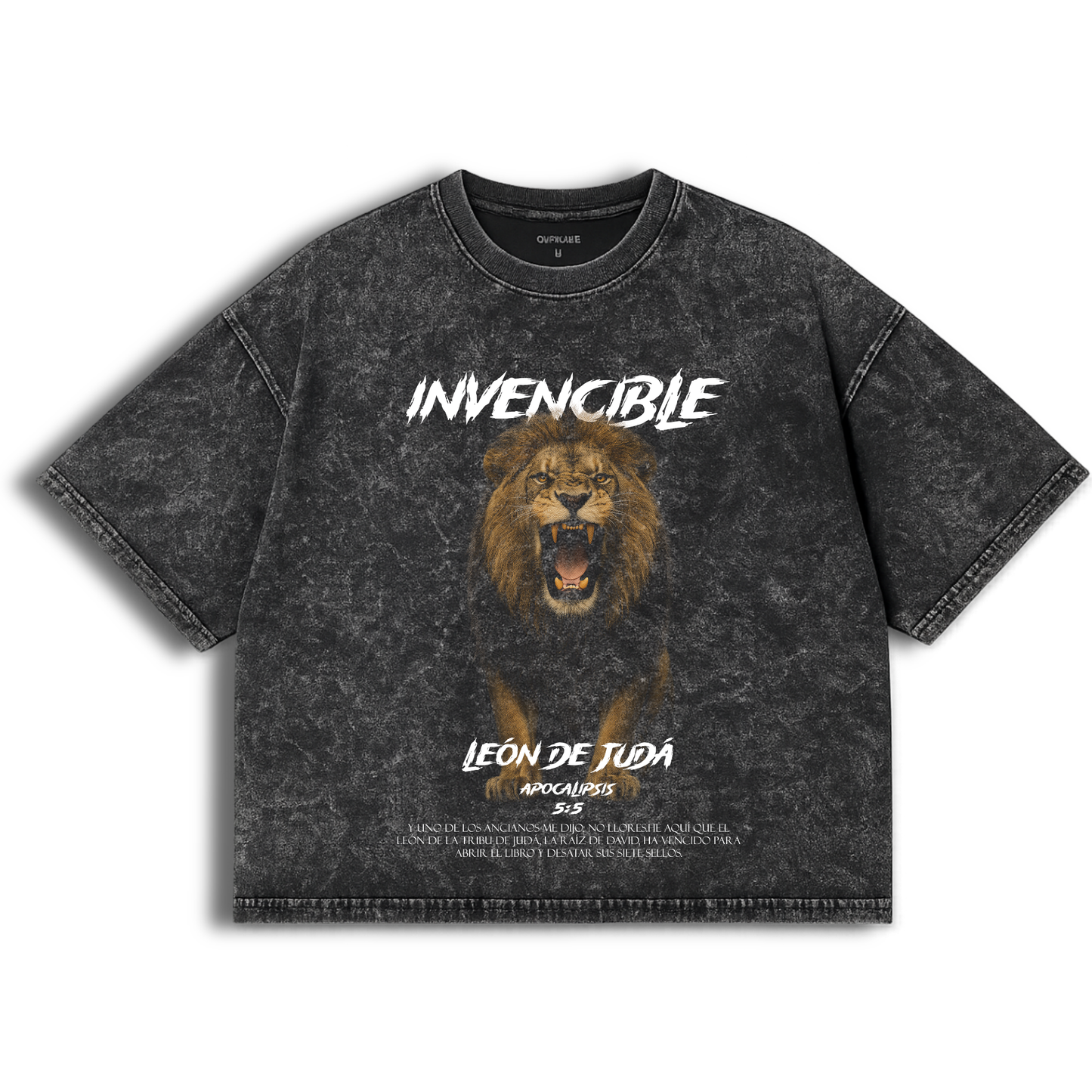 Polera Acid Wash Nuevo Testamento : Apocalipsis 5:5