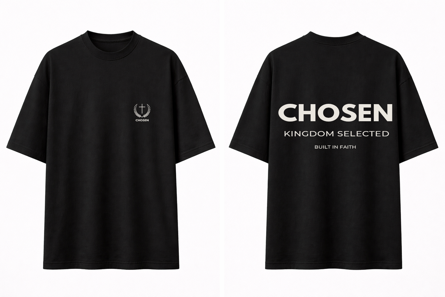 CHOSEN -  Polera negra Oversize